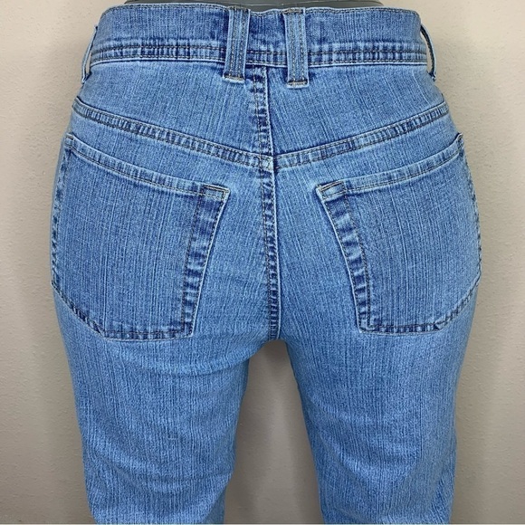 Size 6 Gloria Vanderbilt Blue Denim Tapered Leg Jeans Stretch Small - Picture 6 of 9